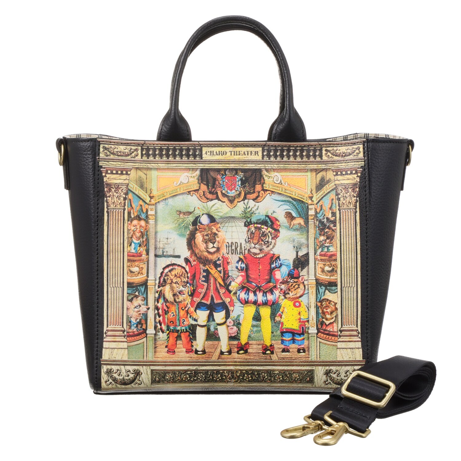 チャオチャオチャコ 牛革 オリジナルプリント トートバッグ ＜オペラ＞