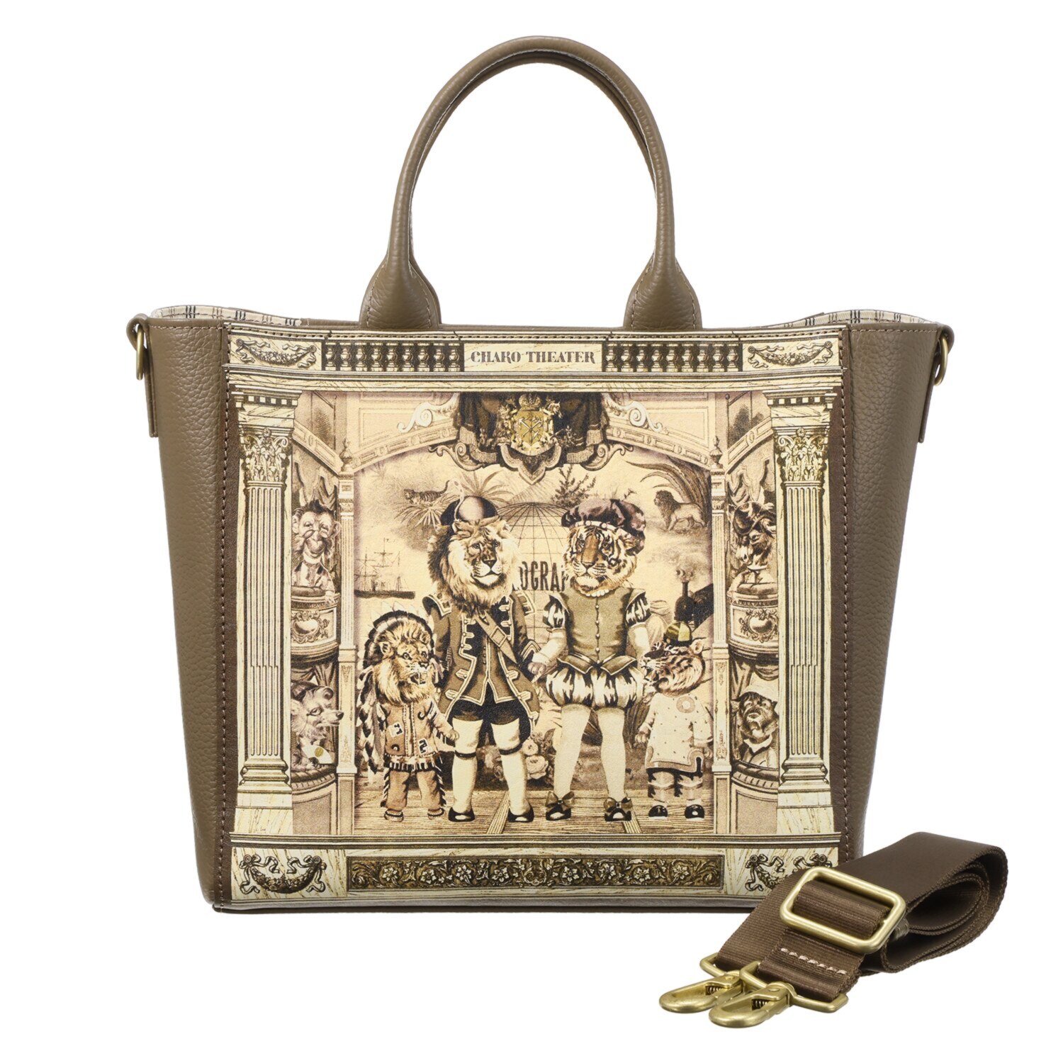 チャオチャオチャコ 牛革 オリジナルプリント トートバッグ ＜オペラ＞