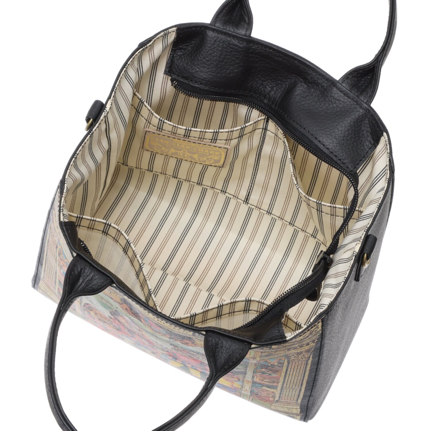 チャオチャオチャコ 牛革 オリジナルプリント トートバッグ ＜オペラ＞