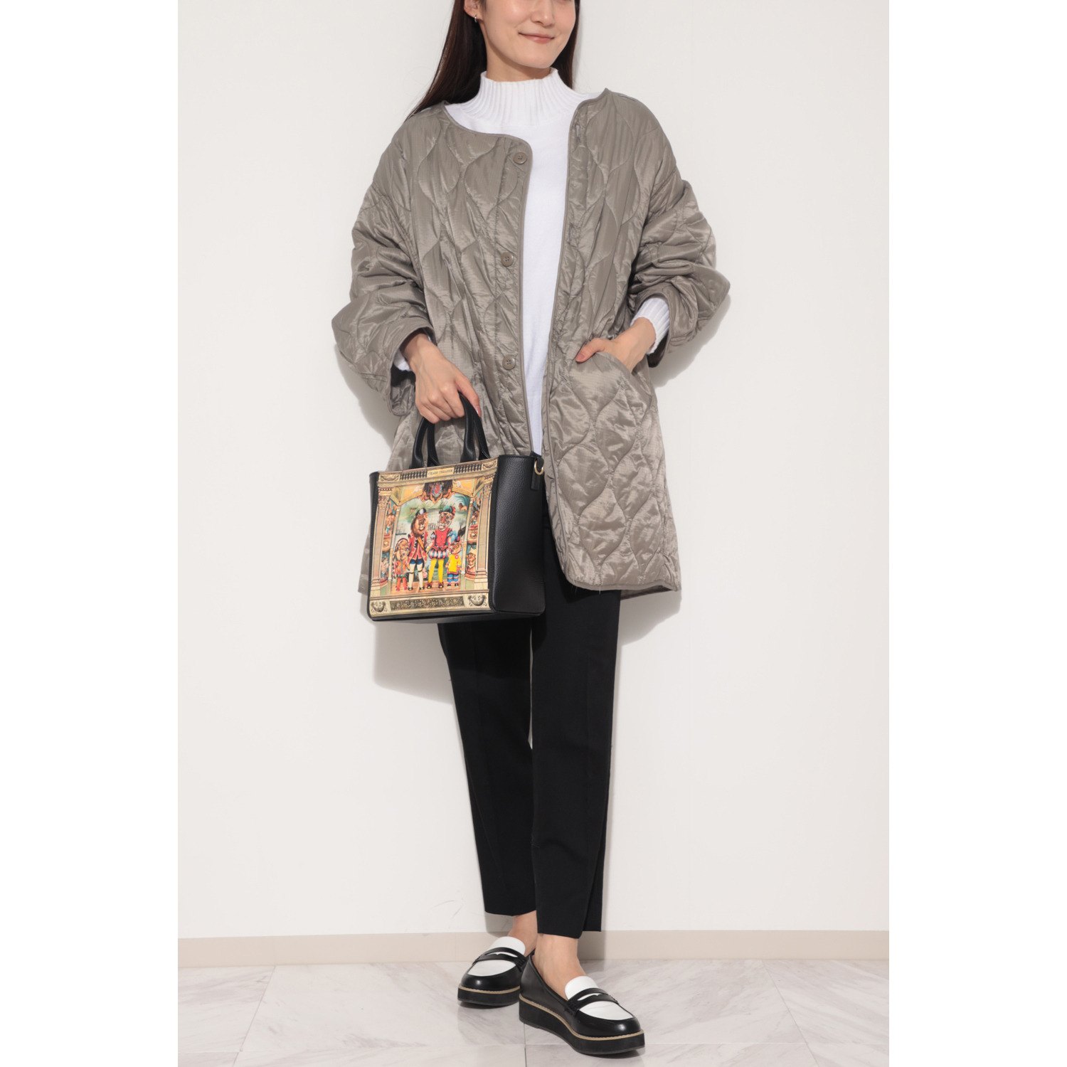 チャオチャオチャコ 牛革 オリジナルプリント トートバッグ ＜オペラ＞