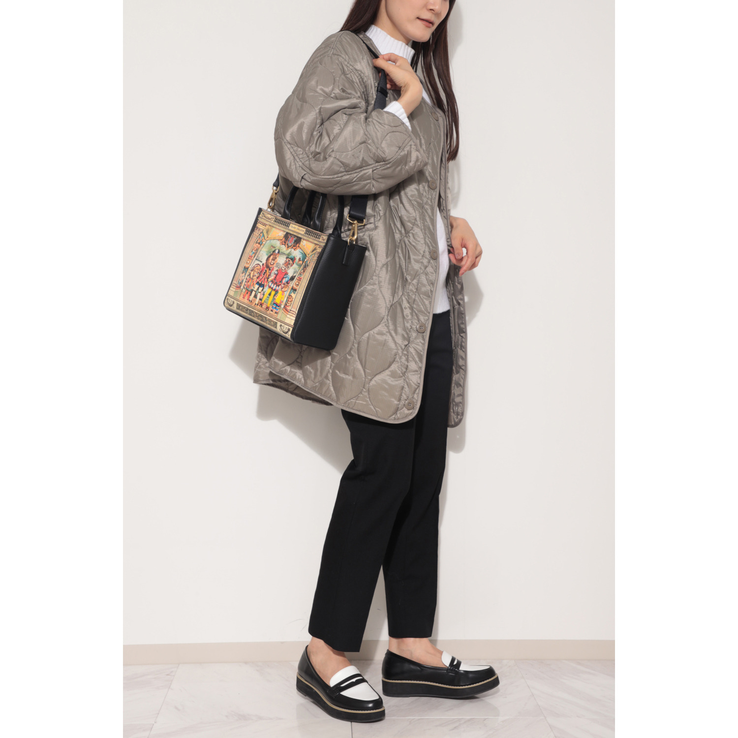 チャオチャオチャコ 牛革 オリジナルプリント トートバッグ ＜オペラ＞