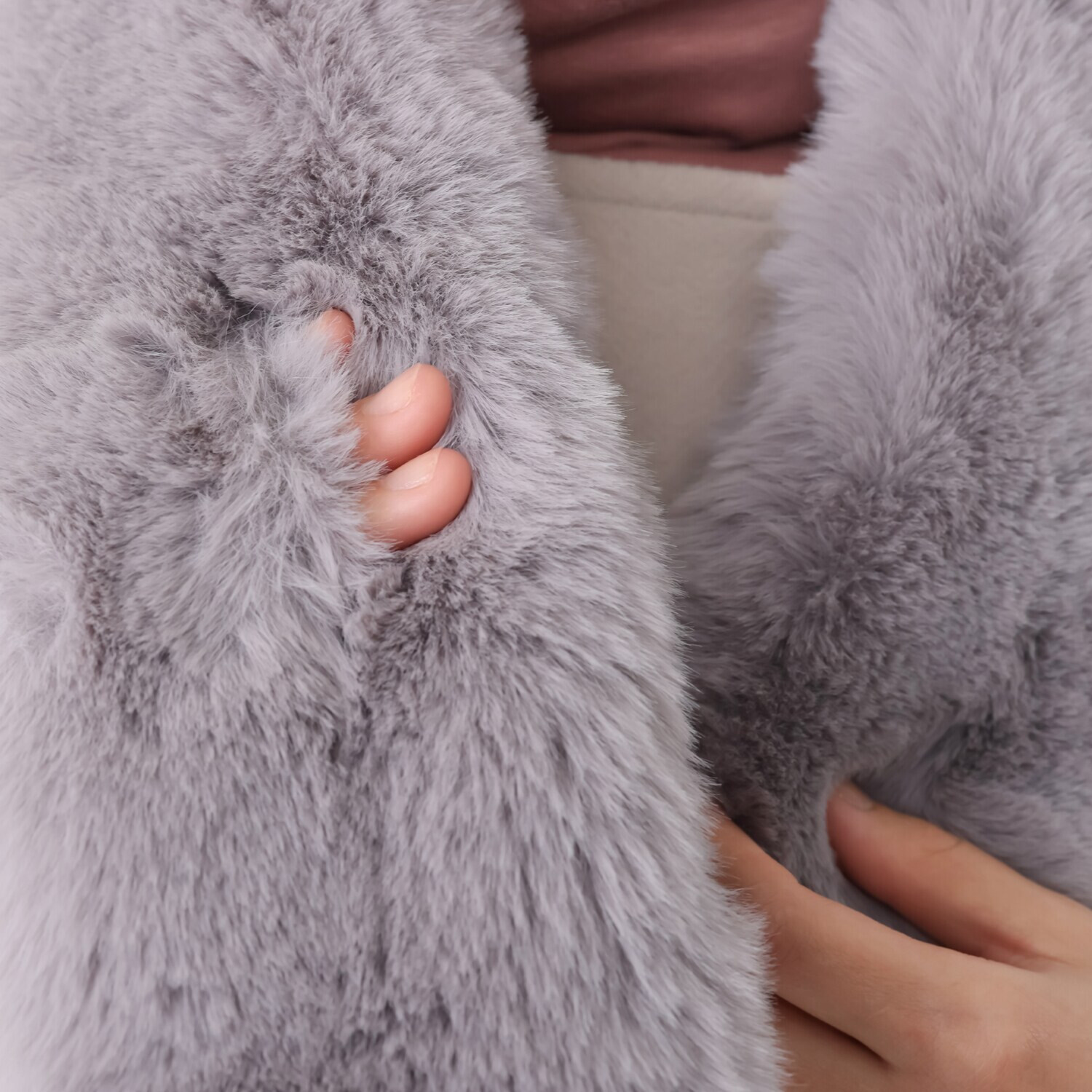 ココンライフ　ドゥ フェイクファーマフラー ２色セット