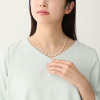 ジュペレ １８Ｋ 国産アコヤパール ８ｍｍＵＰ大玉アクセント スペシャルピッチ ステーションネックレス