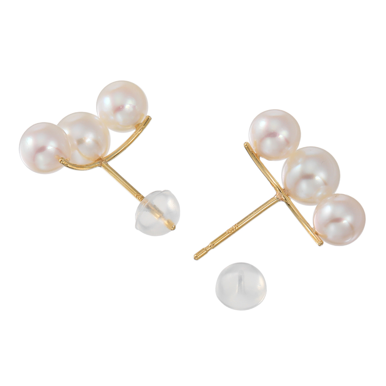 ジュペレ 国産ベビーアコヤパール フローライン ピアス／イヤリング