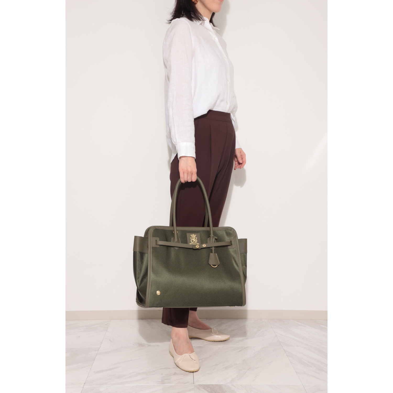 エーディーエムジェイ ナイロンリュクス マーキスモティーフ トートバッグ ＜Ｌ＞