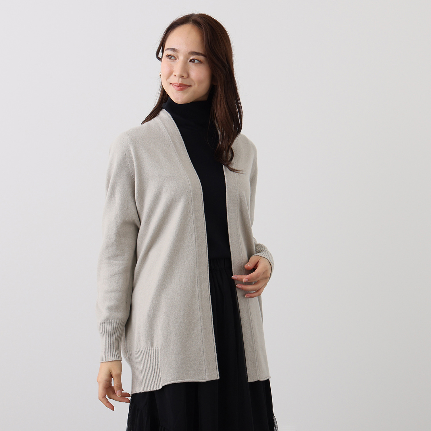 カシミコ カシミヤ１００％ トッパーカーディガン