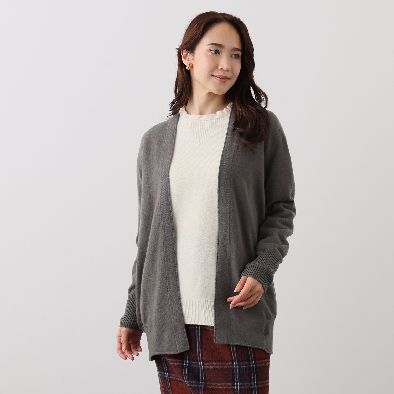 カシミコ カシミヤ１００％ トッパーカーディガン