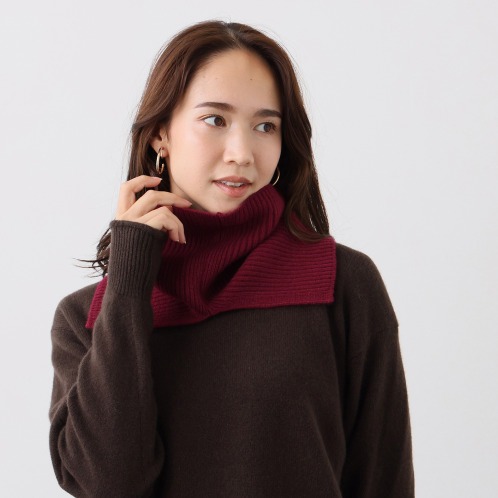 カシミコ ウールカシミヤシルク スリット入り スヌード カシミコ ウールカシミヤシルク スリット入り スヌード