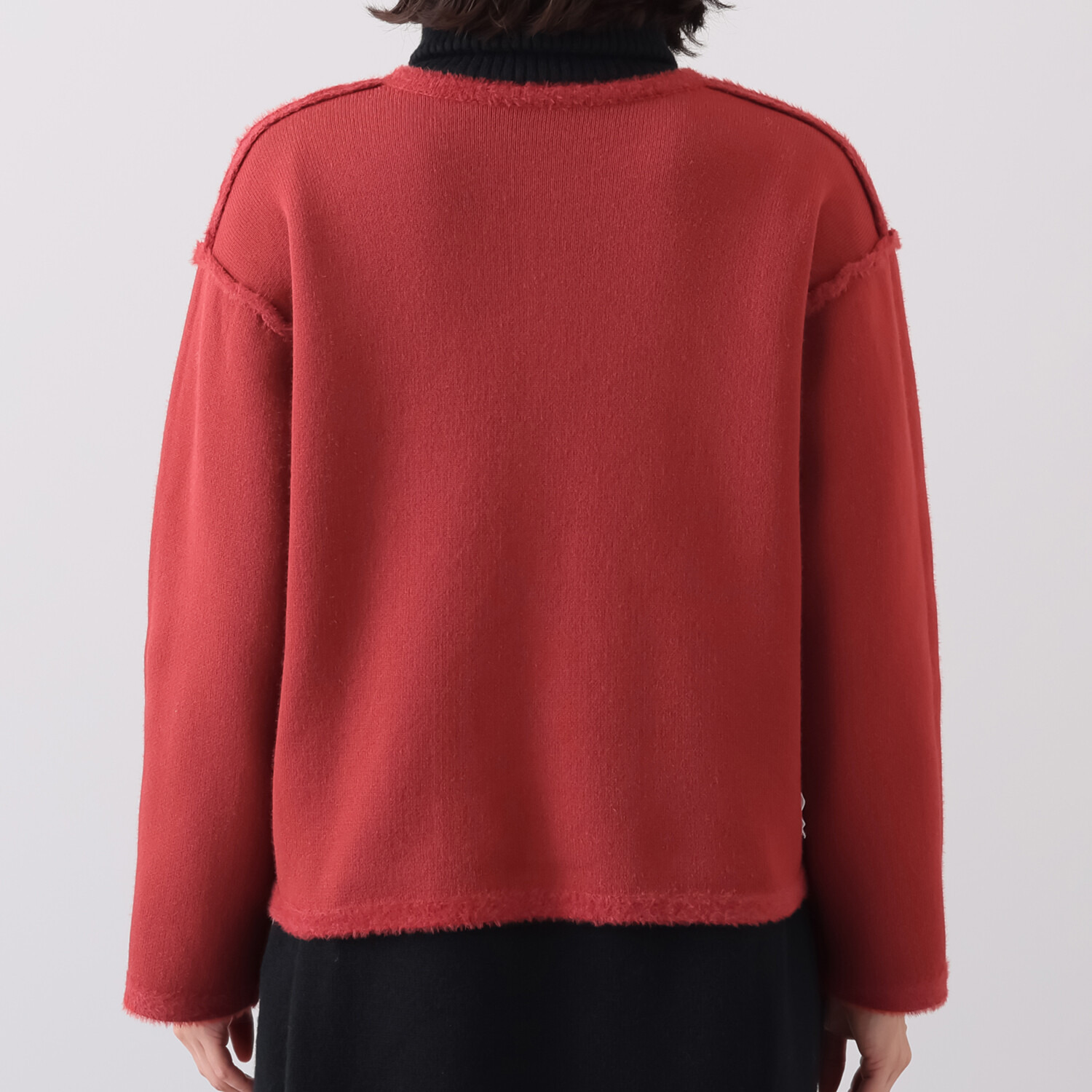 チーロ リバーシブル フェザーヤーン ニットカーディガン