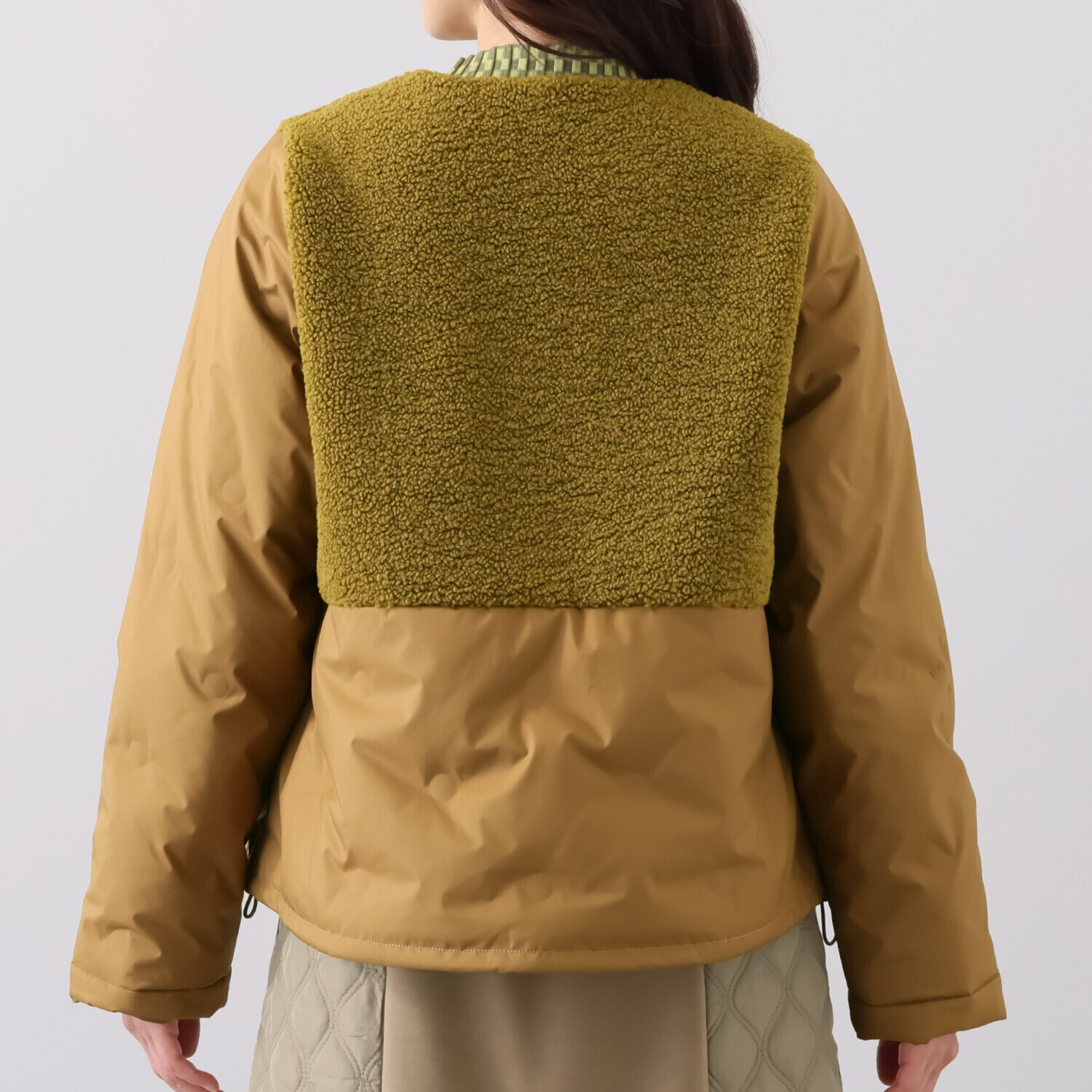 クリン　ヨシキ ボア切替 水玉柄コート