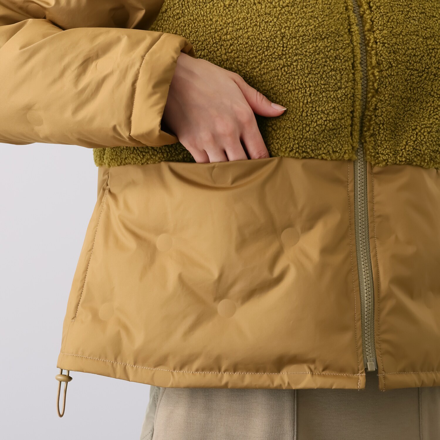 クリン　ヨシキ ボア切替 水玉柄コート