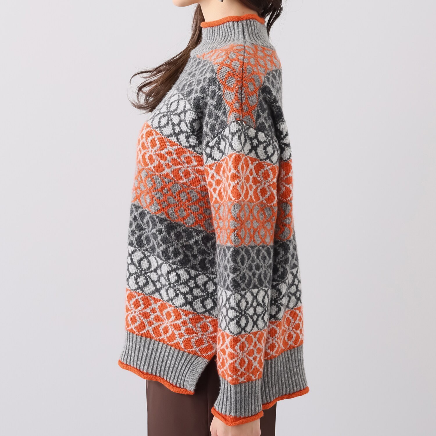 クリン　ヨシキ デザインジャガード ニットプルオーバー