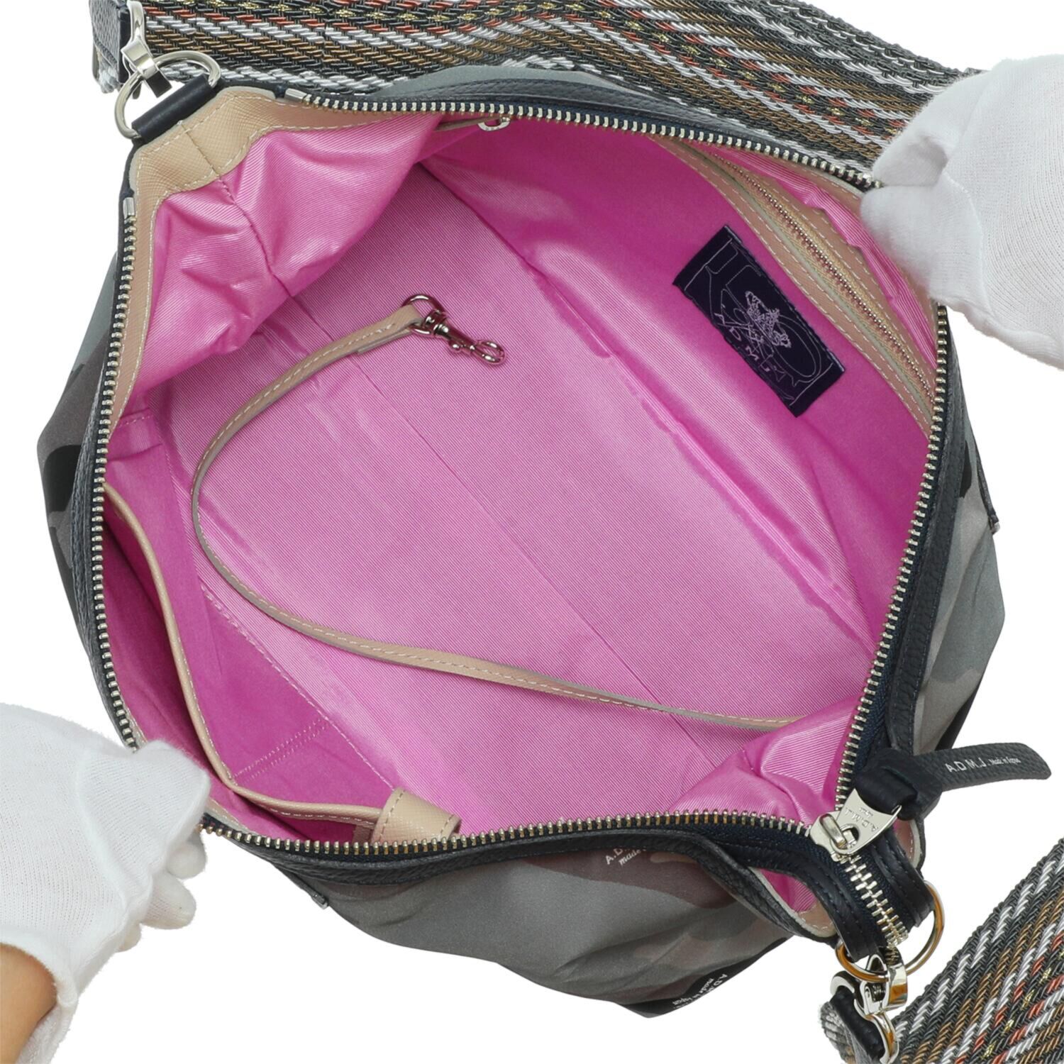 エーディーエムジェイ はっ水 リモンタ社製ナイロン ショルダーバッグ