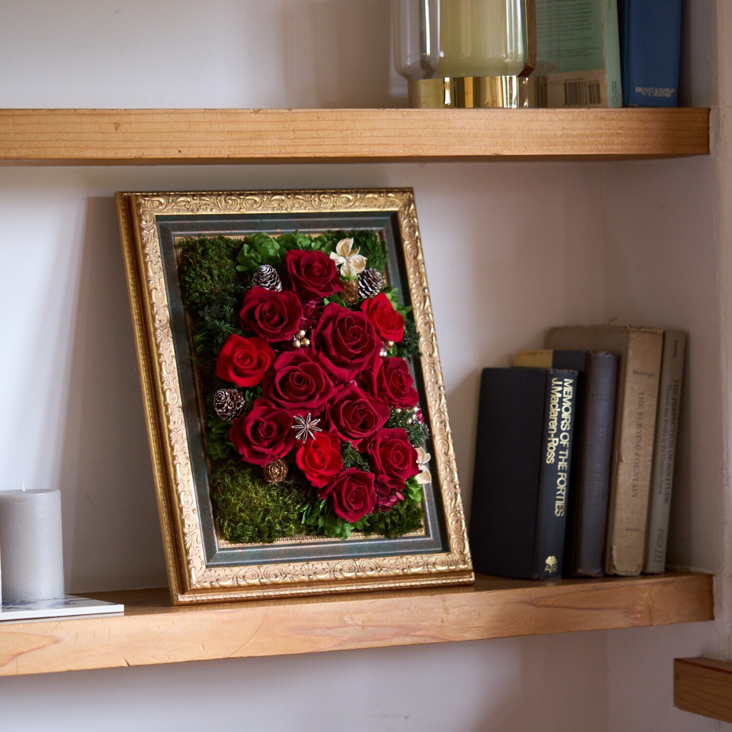 ＧＩＮＺＡ ＳＯＢＩ　ＦＬＯＷＥＲＳ プリザーブドフラワー スタンドタイプフレーム “ロココ　エ　モリ”