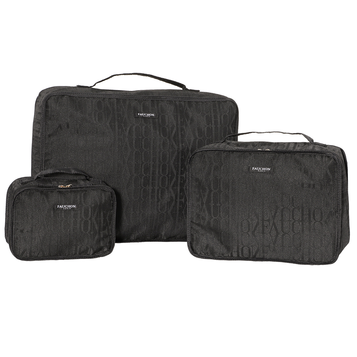 フォション ジャガード織 収納ポーチ 大・中・小セット