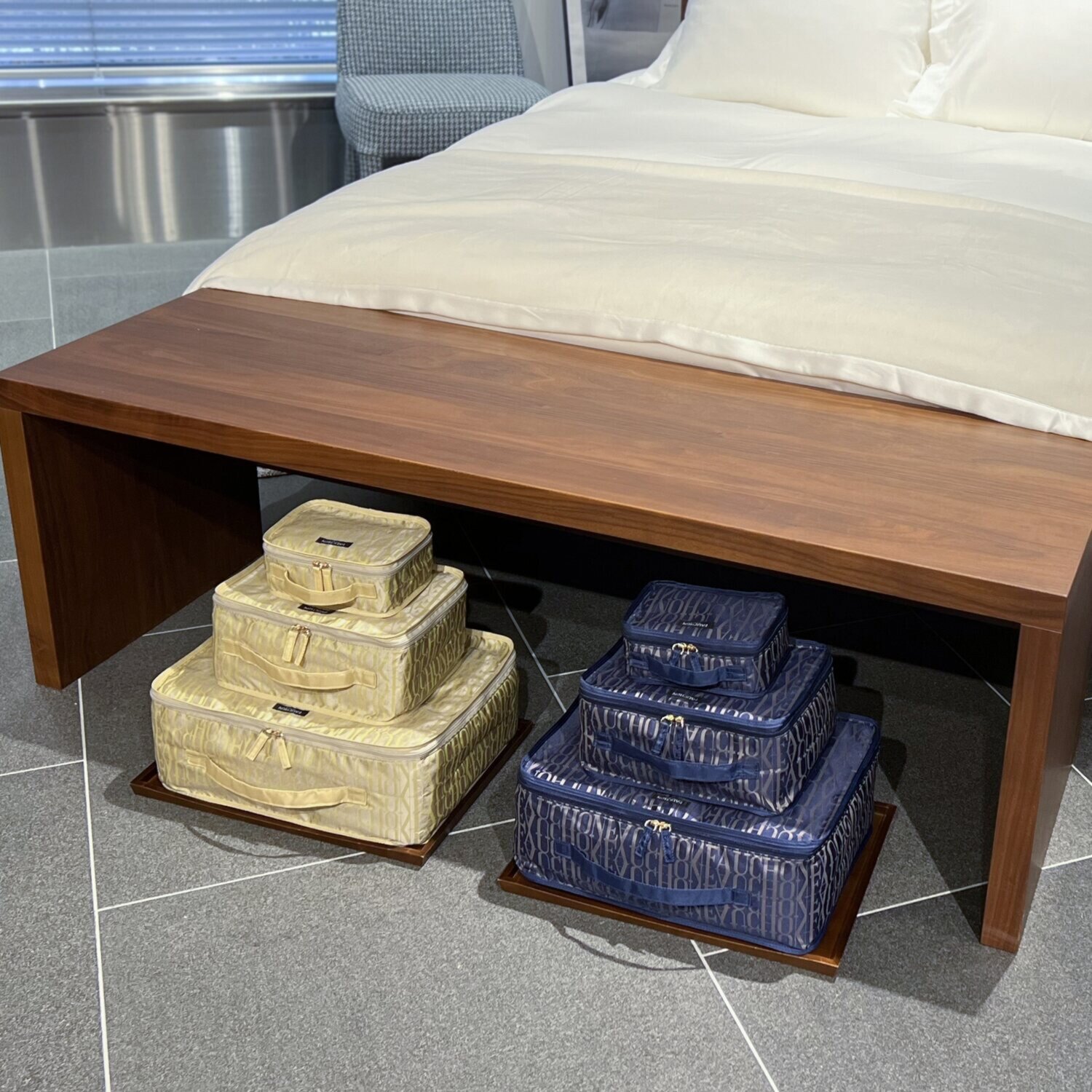 フォション ジャガード織 収納ポーチ 大・中・小セット