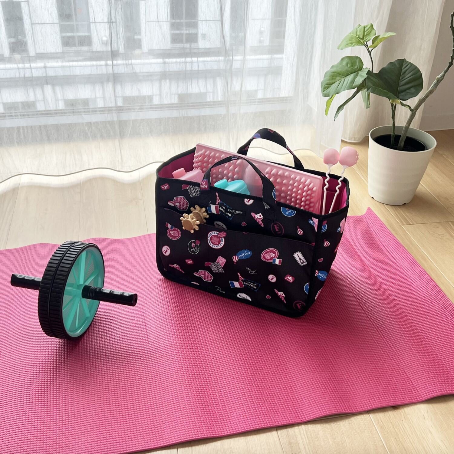 フォション プリント柄 ルームトートバッグ ビッグ