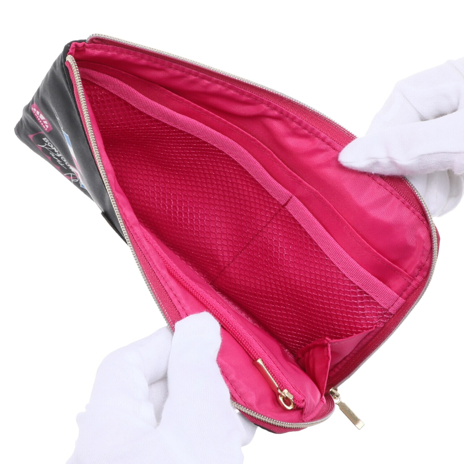 フォション プリント柄 Ｌ字ポーチ＆ コインパスケース