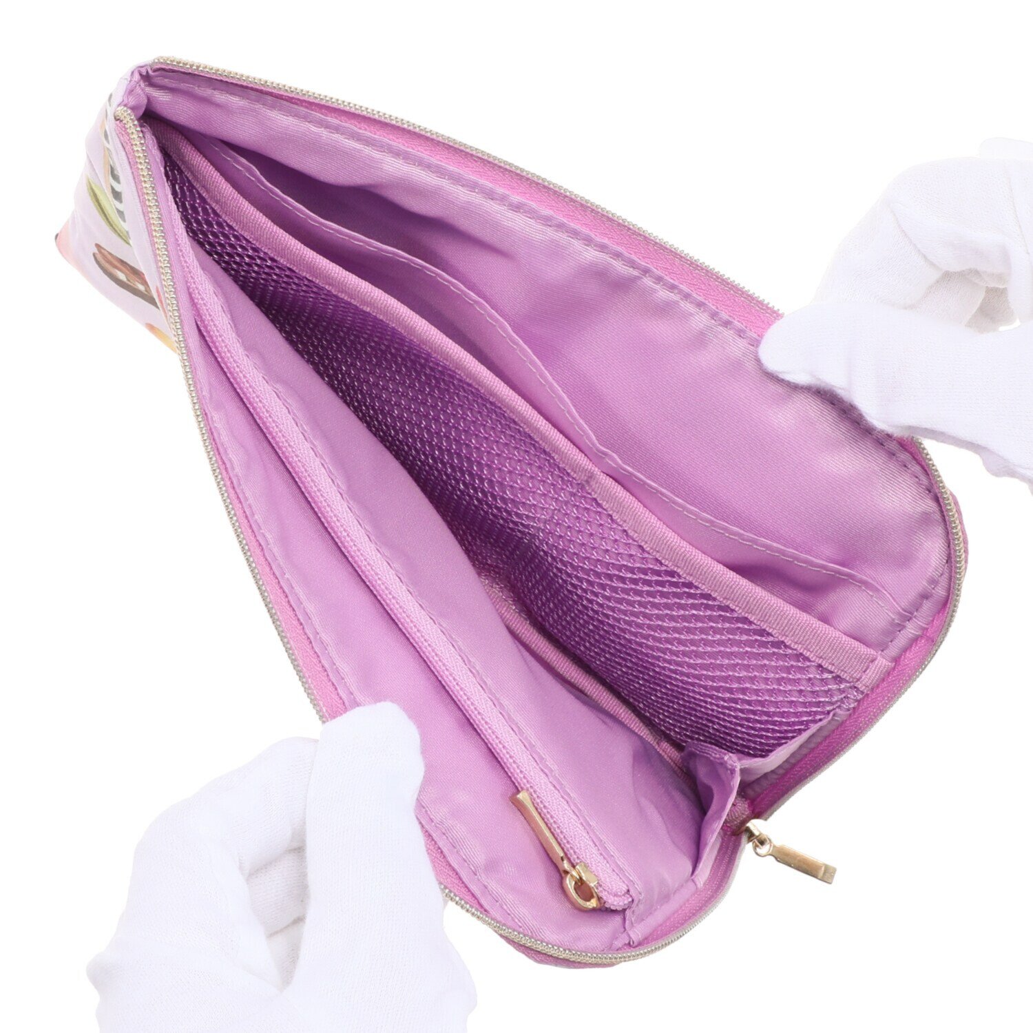 フォション プリント柄 Ｌ字ポーチ＆ コインパスケース