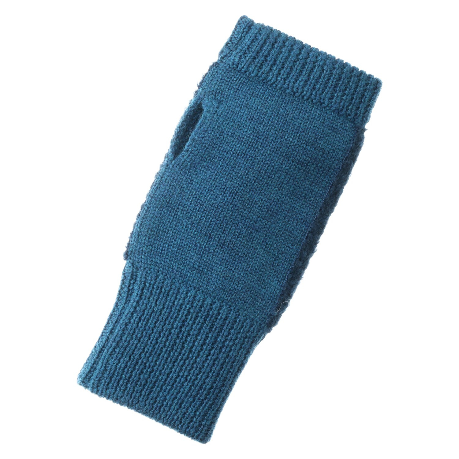 ヘ・エラ おしゃれであったか ウール切替 フィンガーレス ニットグローブ