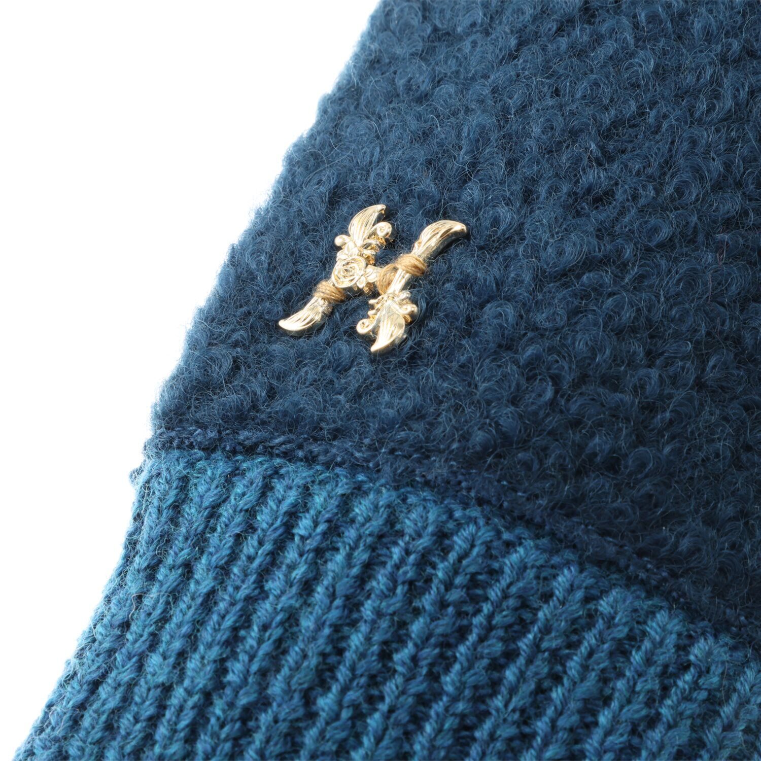 ヘ・エラ おしゃれであったか ウール切替 フィンガーレス ニットグローブ