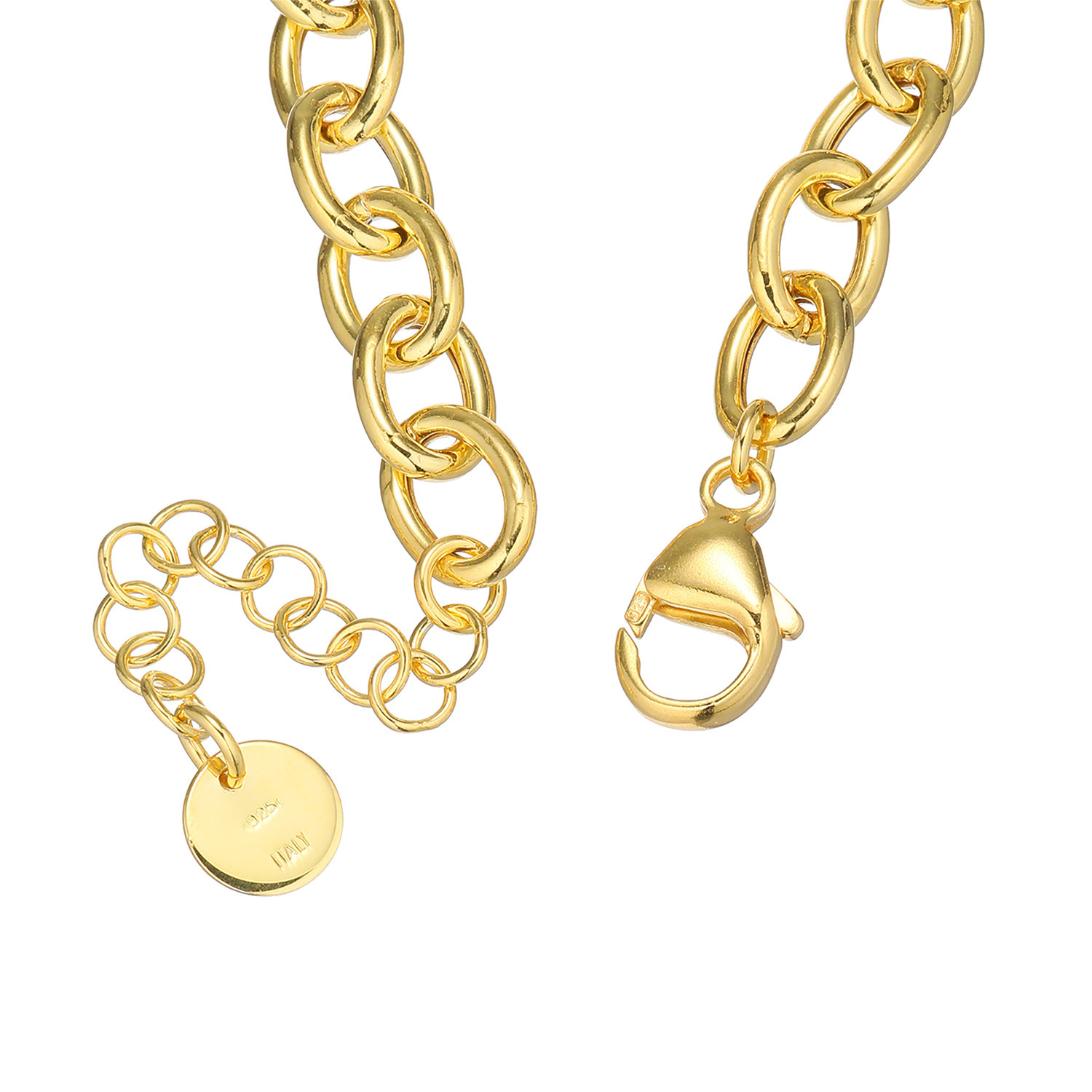 アルジェント イタリアーノ シルバー ＣＺ ロックチャーム付 ブレスレット