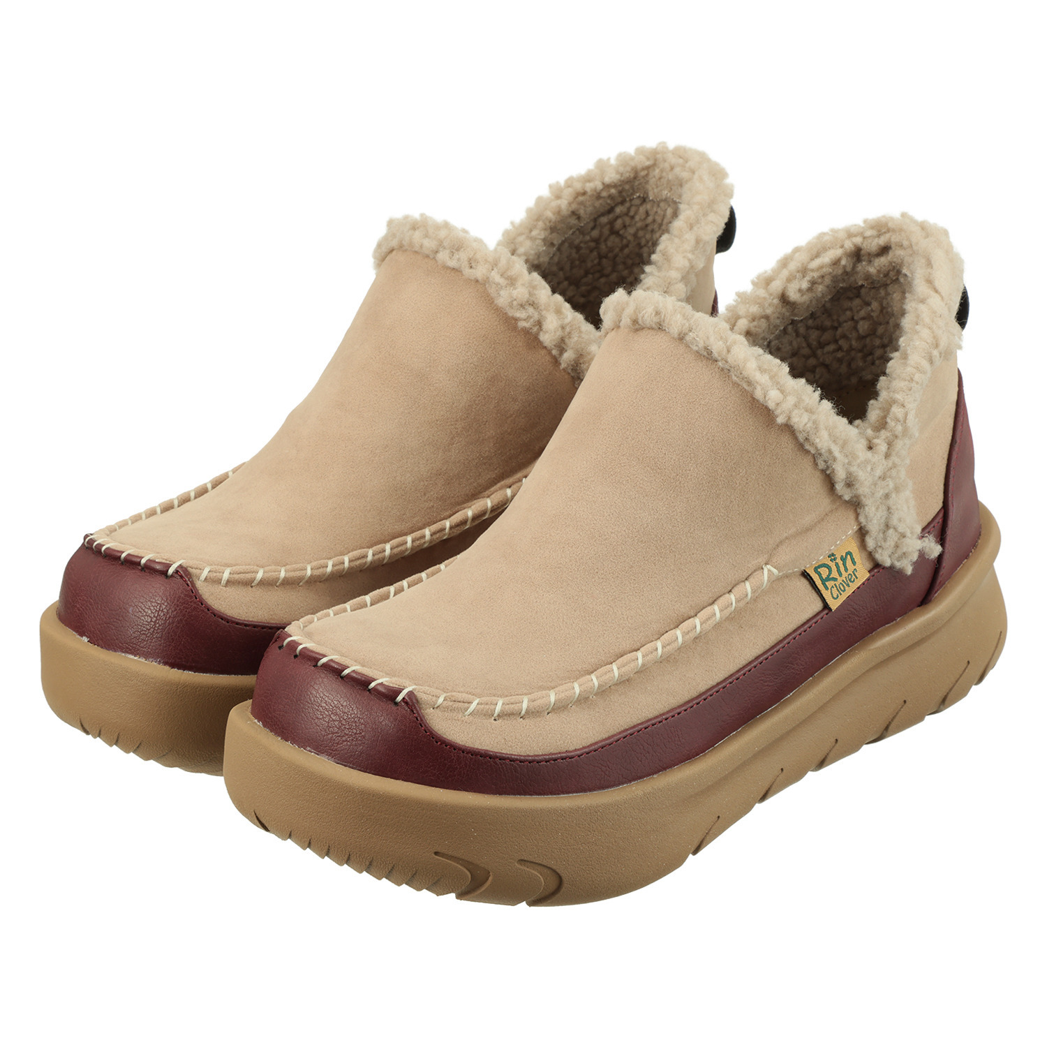リン・クローバー インナーボア チロリアンモカシン 軽量厚底ブーティ