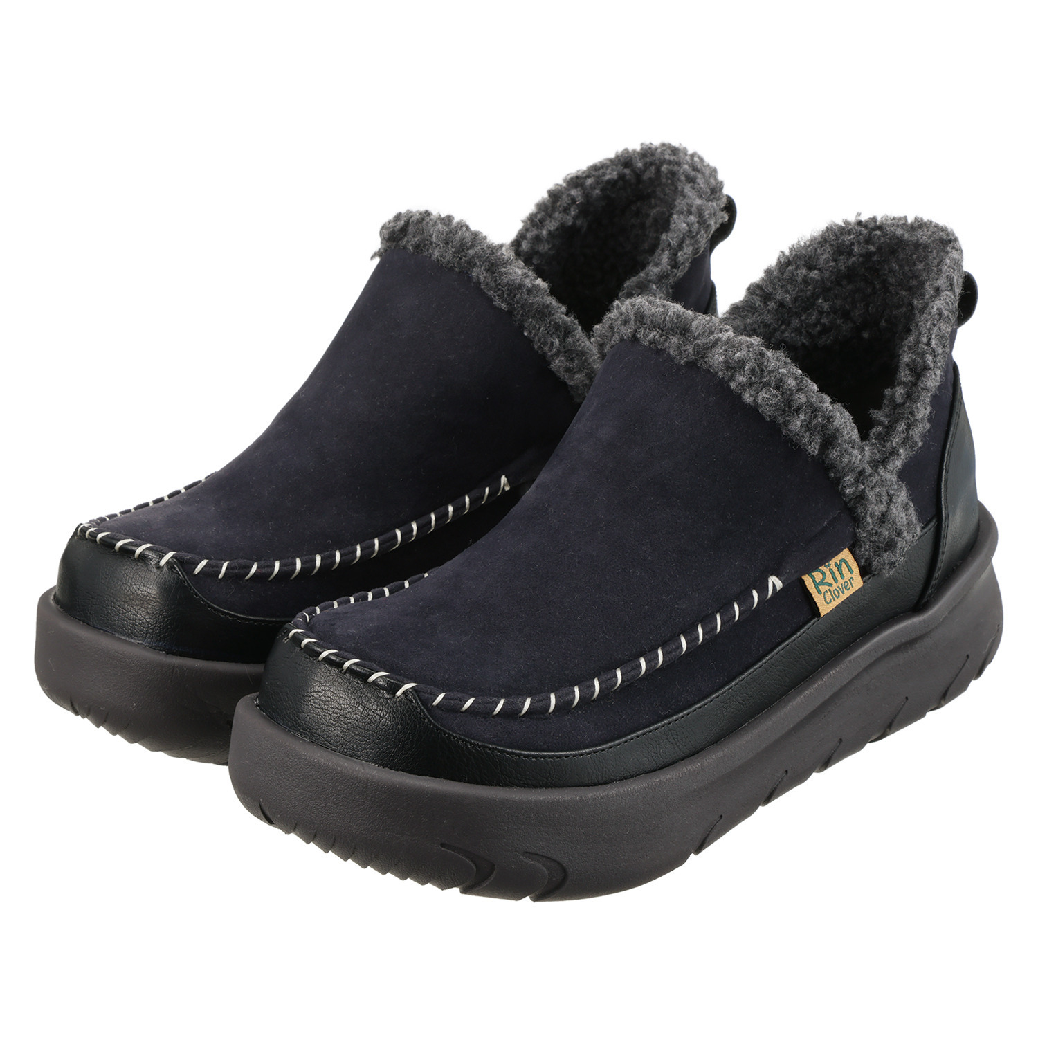 リン・クローバー インナーボア チロリアンモカシン 軽量厚底ブーティ