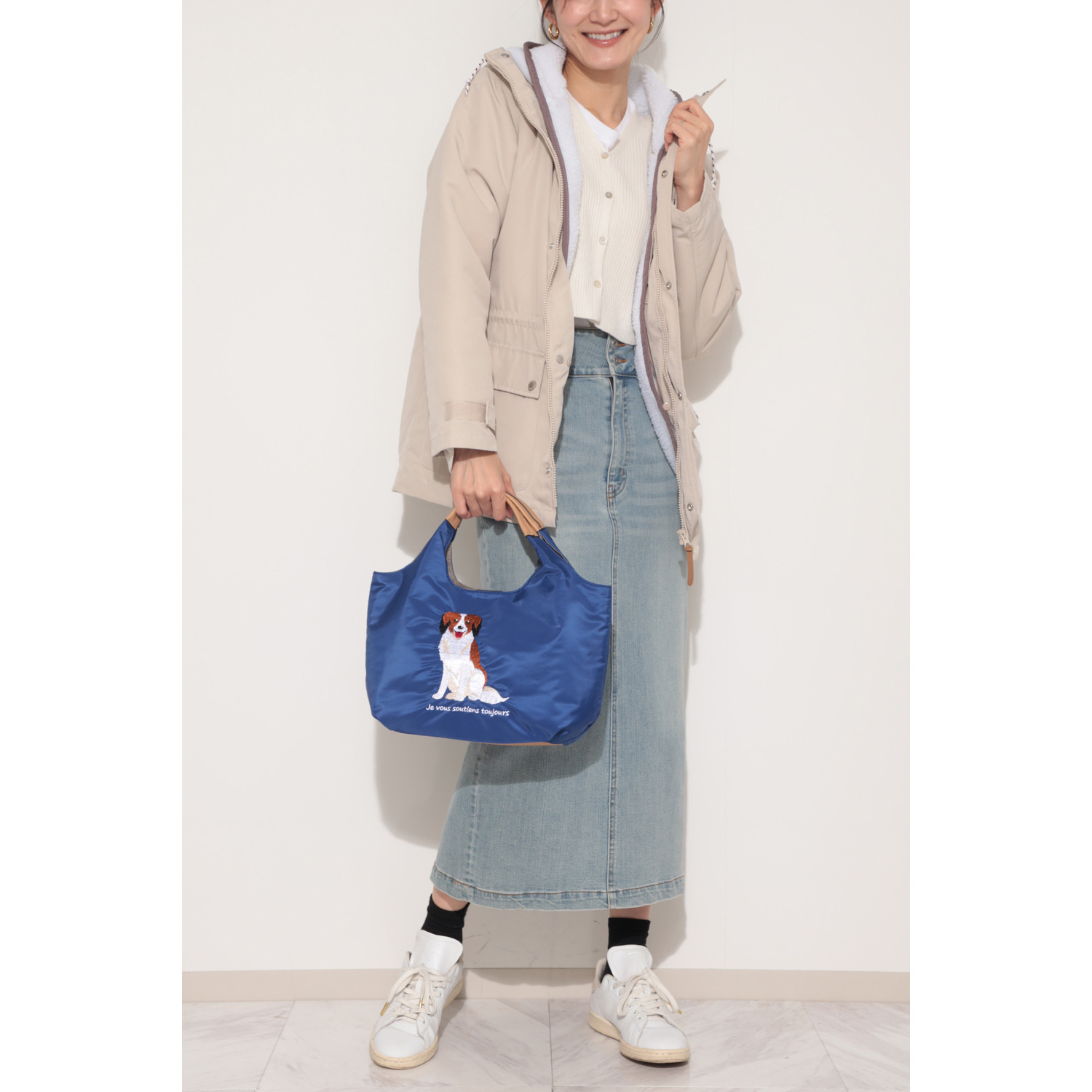 ラルジュ 刺しゅうがかわいい トートバッグ