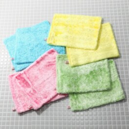 大創業祭　気持ち華やぐ レインボーミックス登場！ 長い毛足で汚れをキャッチ パルスイクロス 薄手タイプ８枚セット