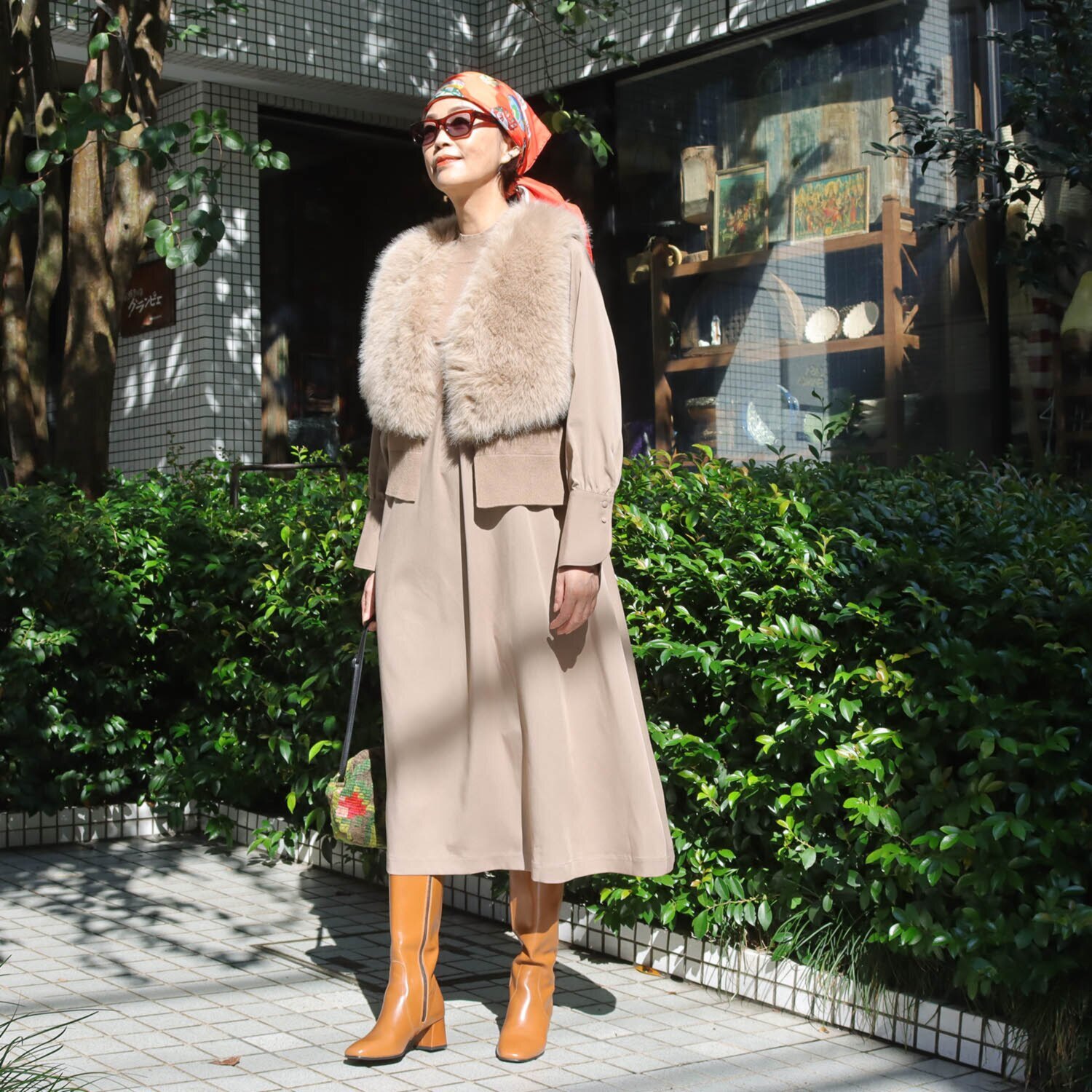 リラリー エコファーハーモニー ニットジレ