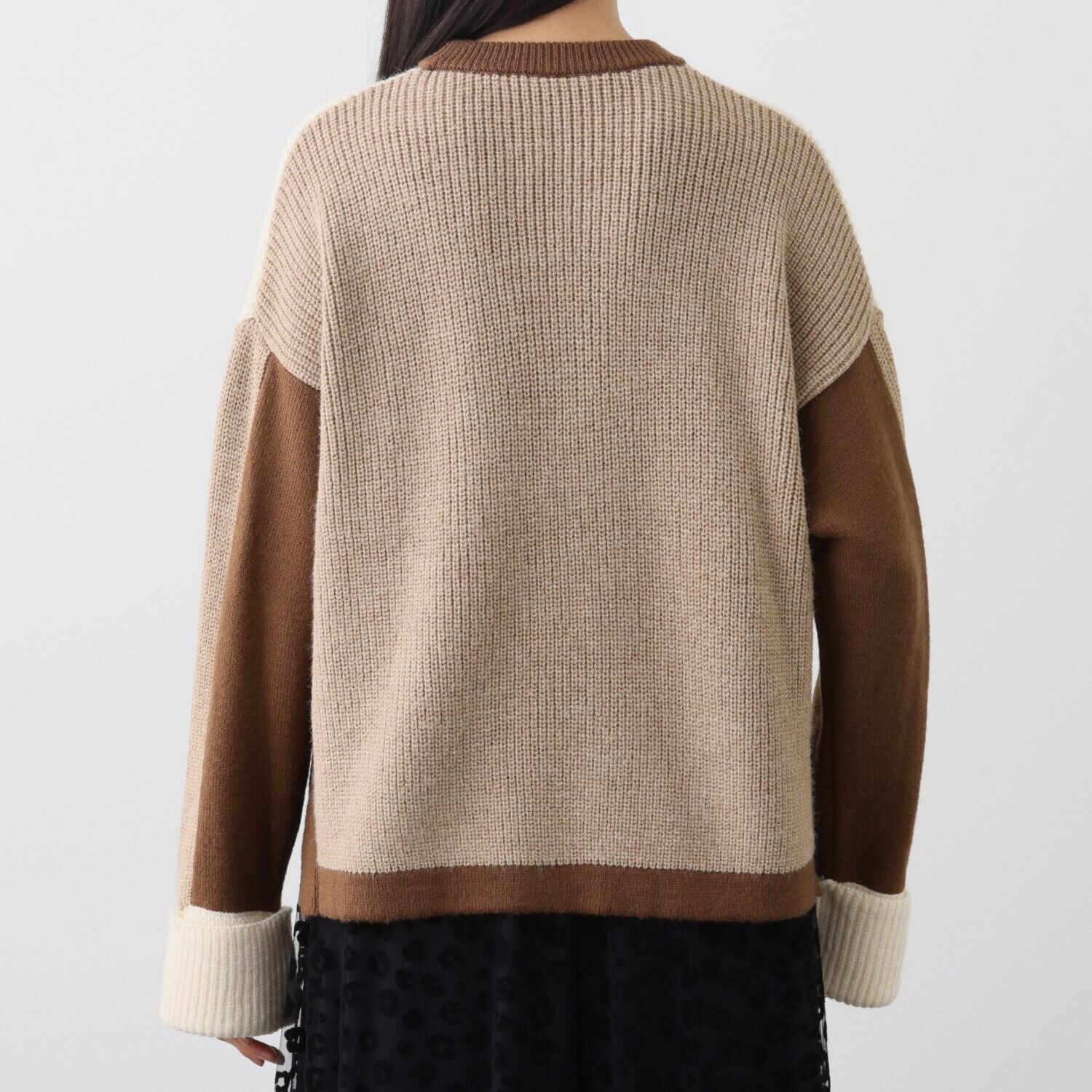 エピデミーク 配色デザイン ニットプルオーバー