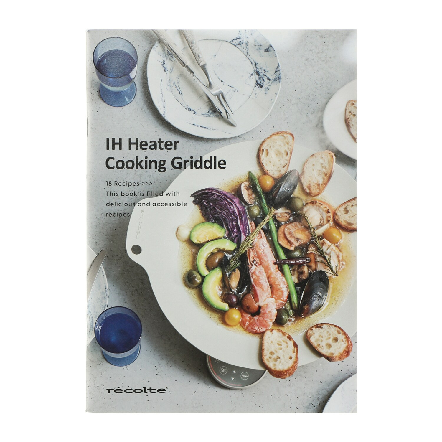 レコルト 焼く・炒める・煮る！ テーブルクッキングを 楽しめる 卓上ＩＨ クッキンググリドル ＲＩＨ−１