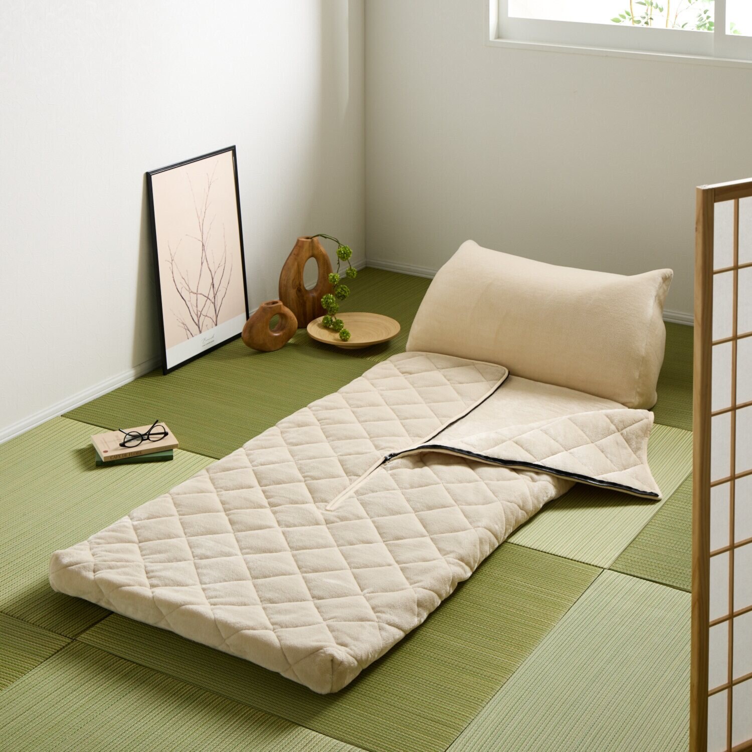 イケヒコ くつろぎタイムぽかぽか♪ 枕・毛布・敷き一体型！ ごろごろこたつ