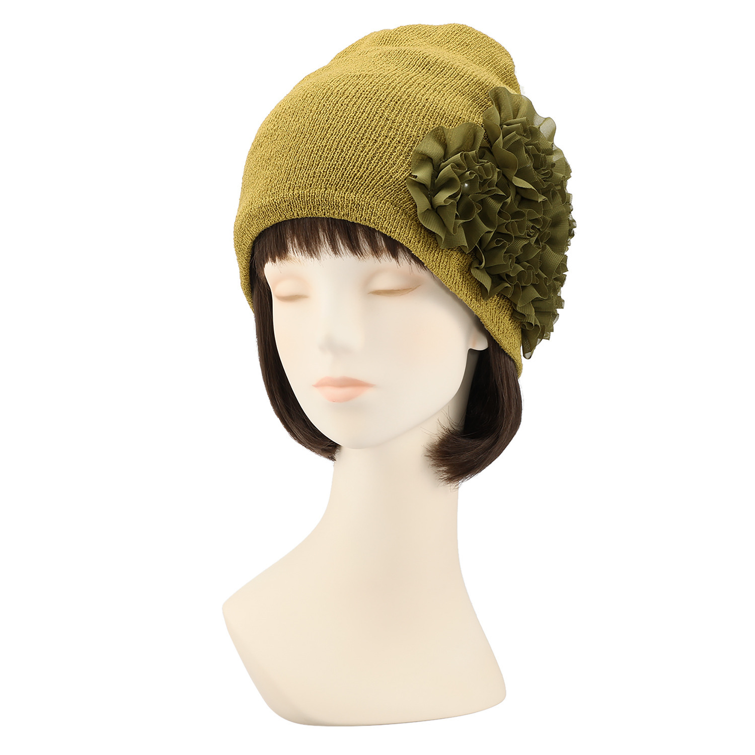 メイドバイスターズ 多彩なアレンジができる ゆったり小顔見え やわらか綿混ニット帽子