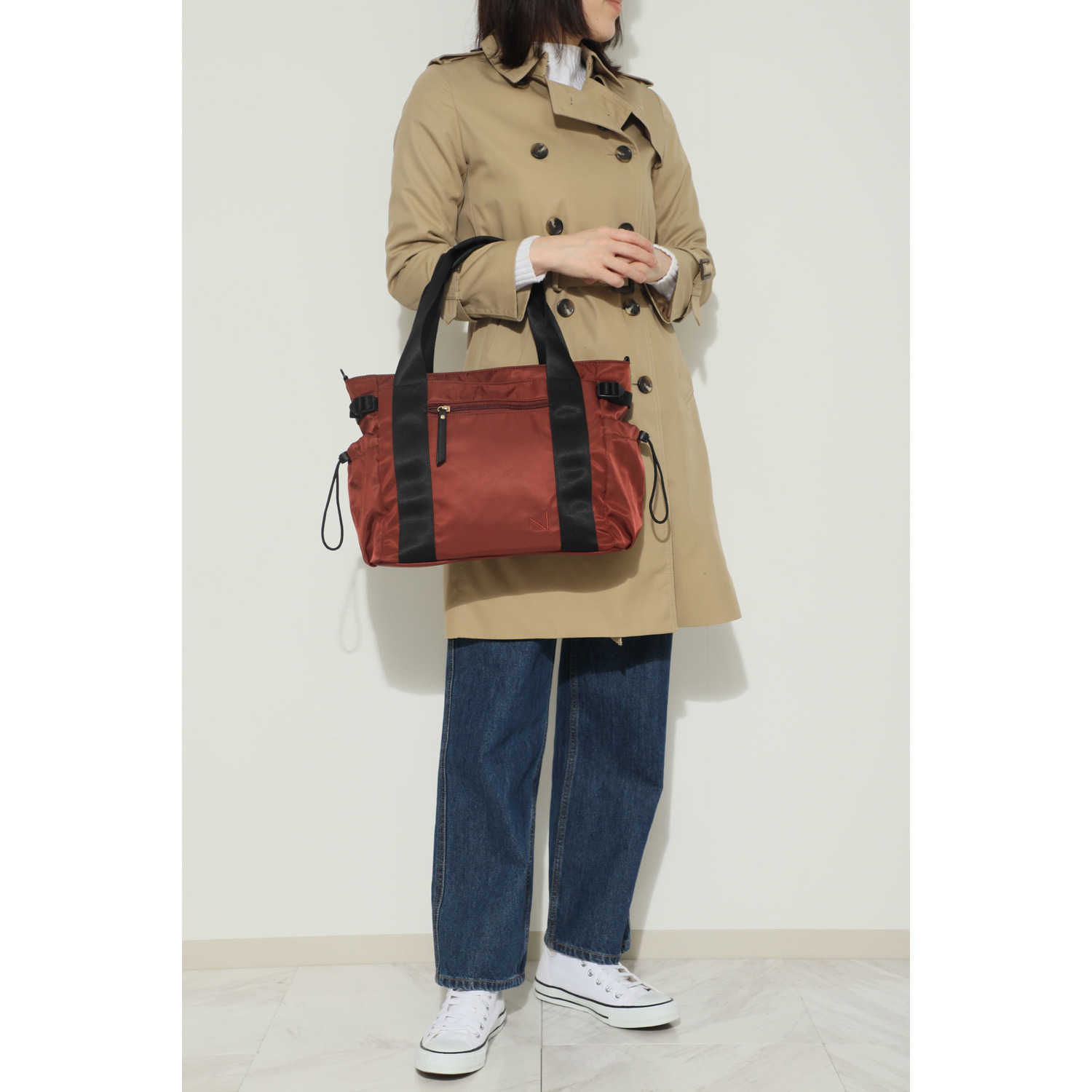 メゾンヴェール はっ水ナイロン 軽量２ウェイトートバッグ