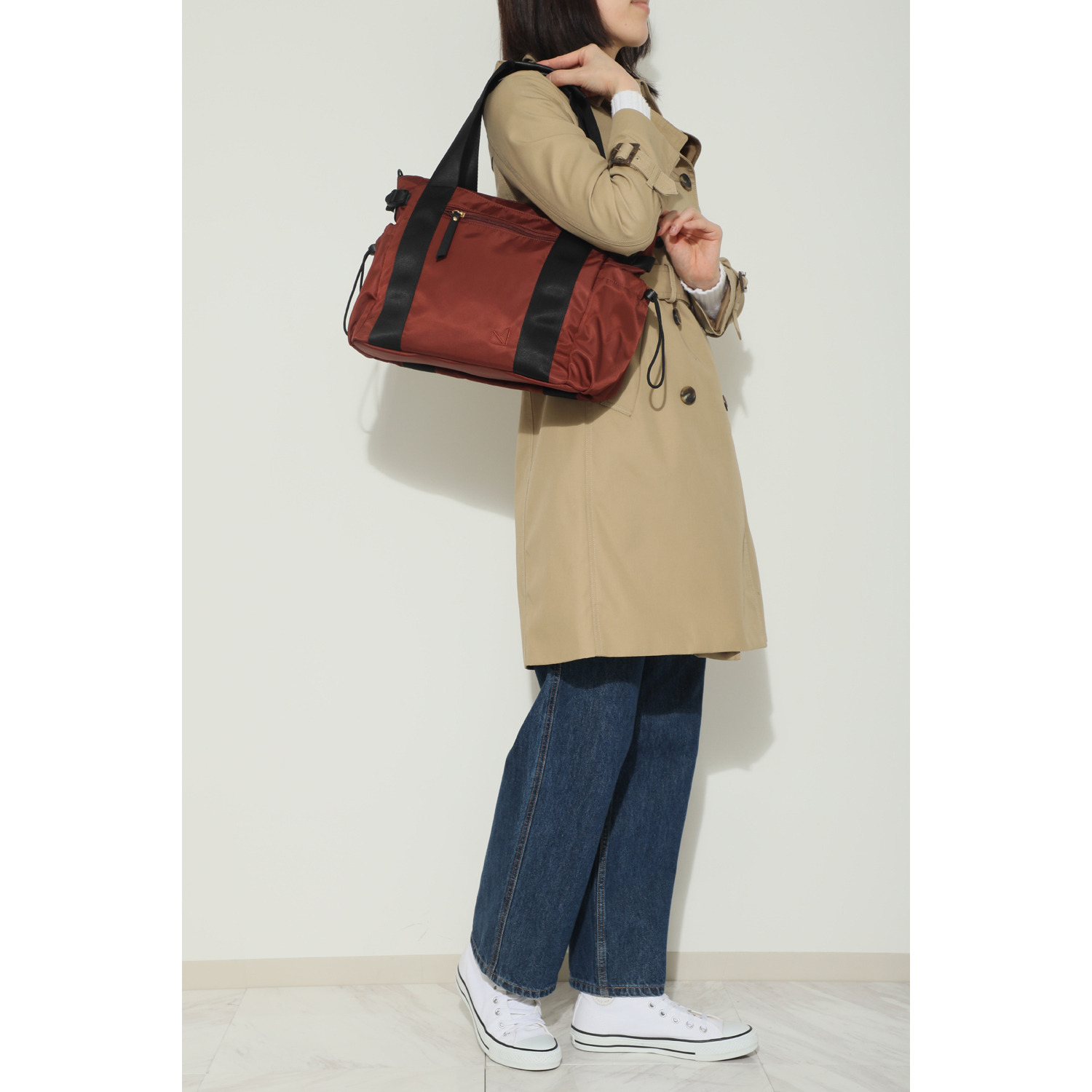 メゾンヴェール はっ水ナイロン 軽量２ウェイトートバッグ