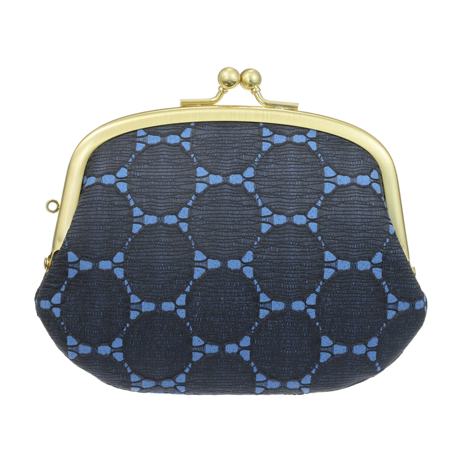 ズッケロ 日本製 ドットレースデザイン レザーがま口ウォレット