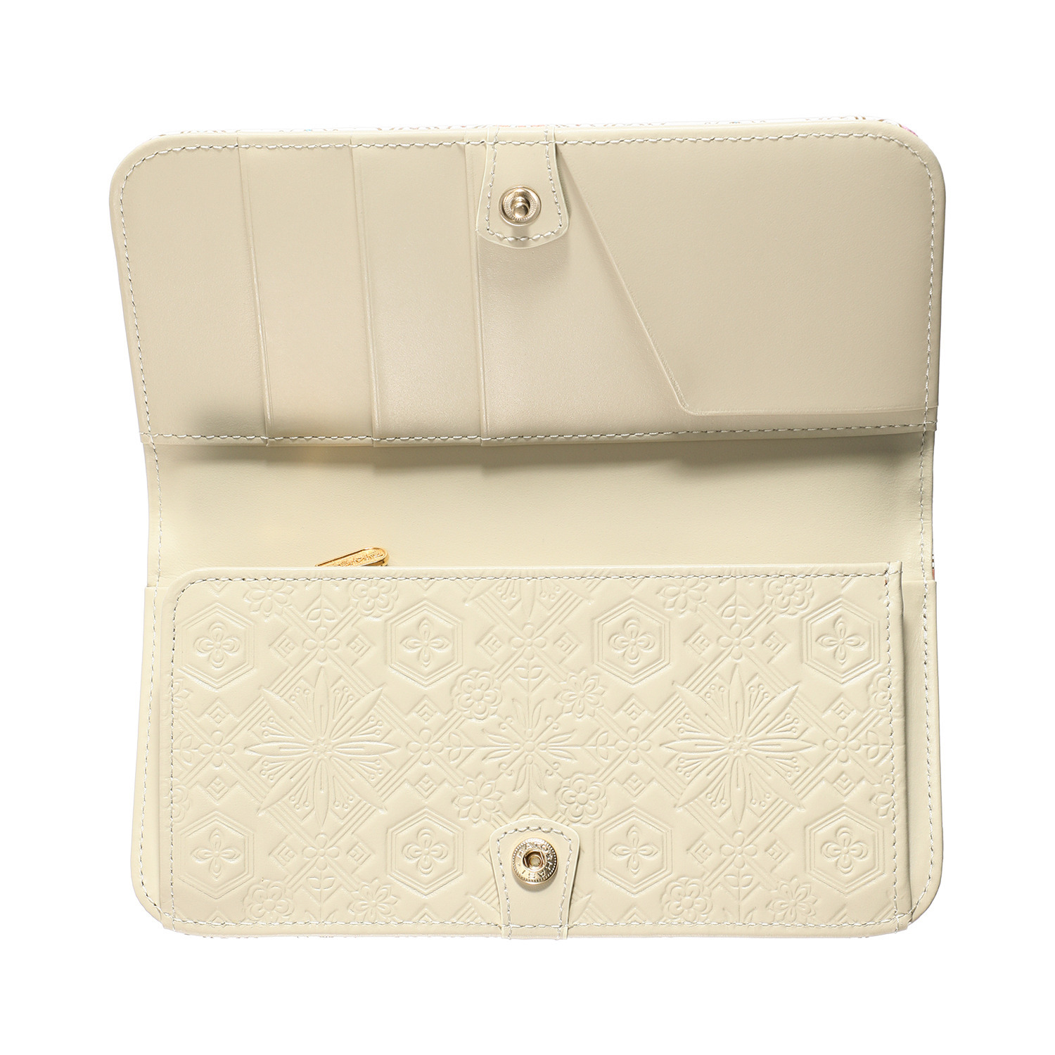 浅草文庫 はっ水 牛革 合わせ長財布