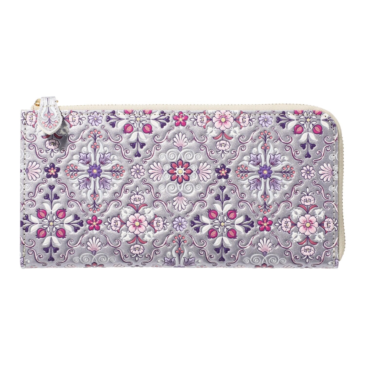 浅草文庫 はっ水 牛革 Ｌ字ファスナー長財布 “オリエント”