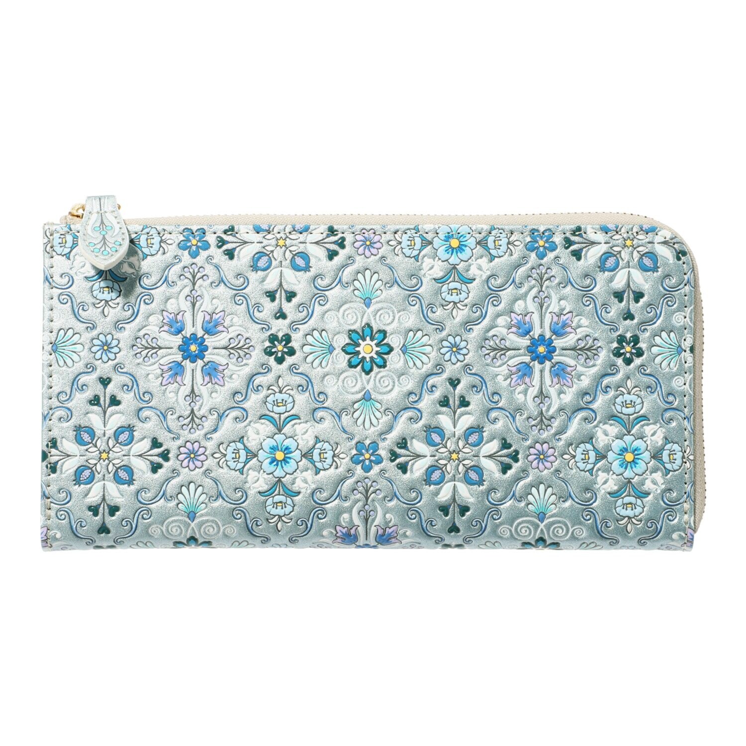 浅草文庫 はっ水 牛革 Ｌ字ファスナー長財布 “オリエント”