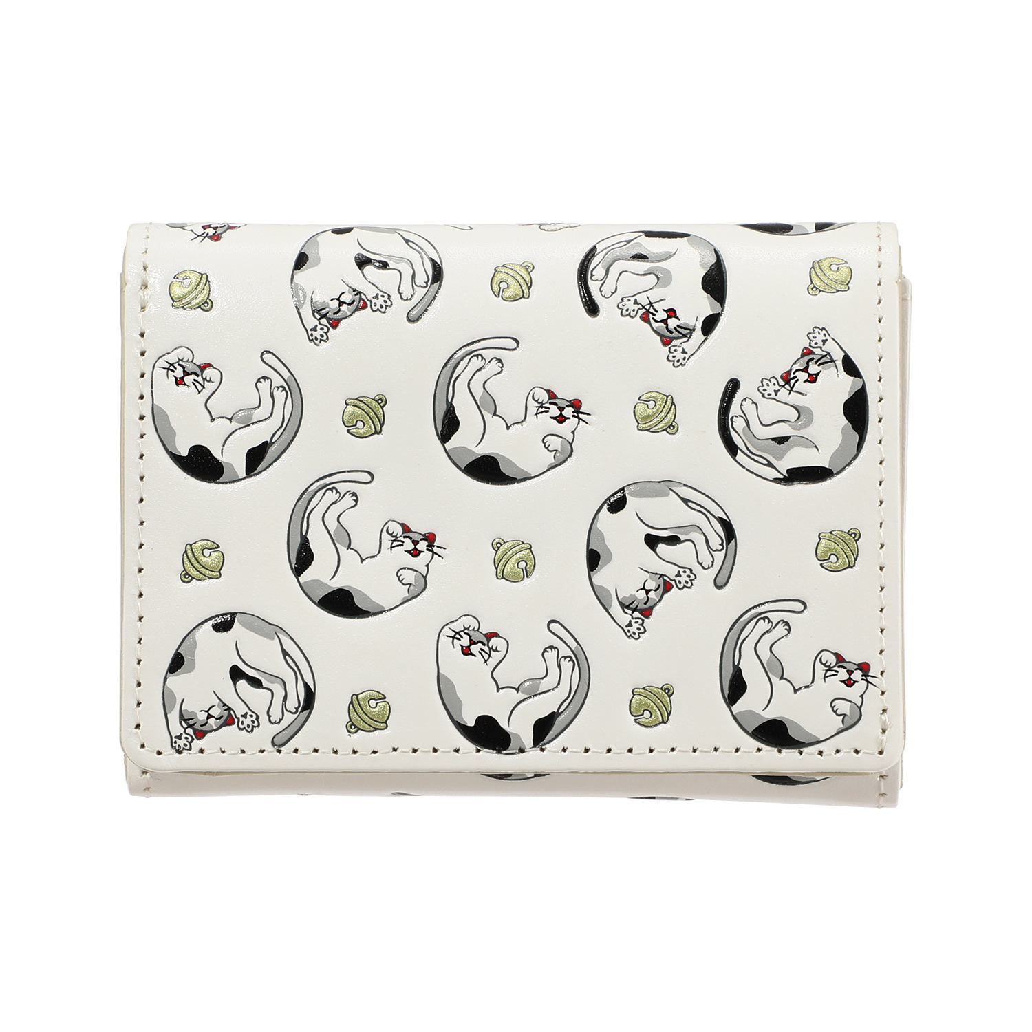 浅草文庫 はっ水 牛革 三つ折り財布