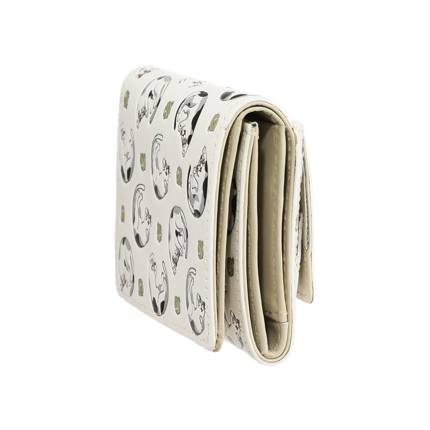 浅草文庫 はっ水 牛革 三つ折り財布