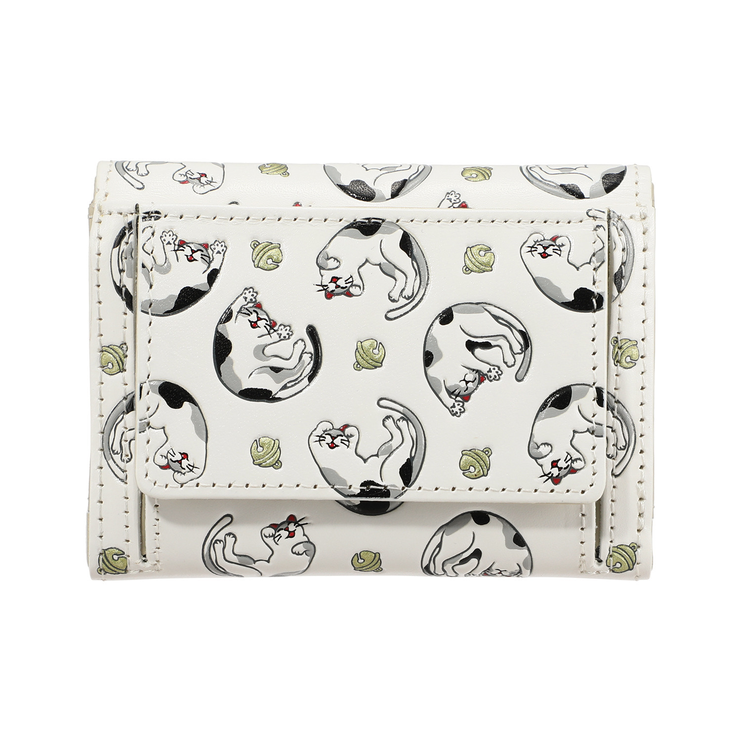 浅草文庫 はっ水 牛革 三つ折り財布