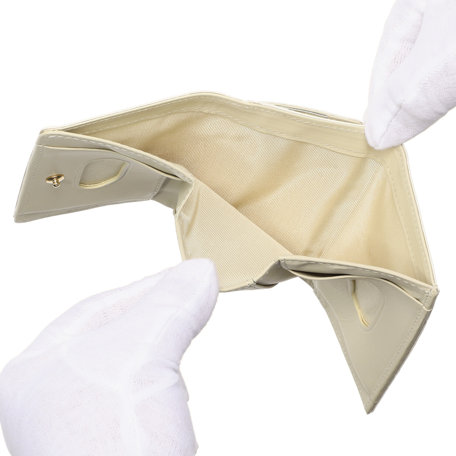 浅草文庫 はっ水 牛革 三つ折り財布