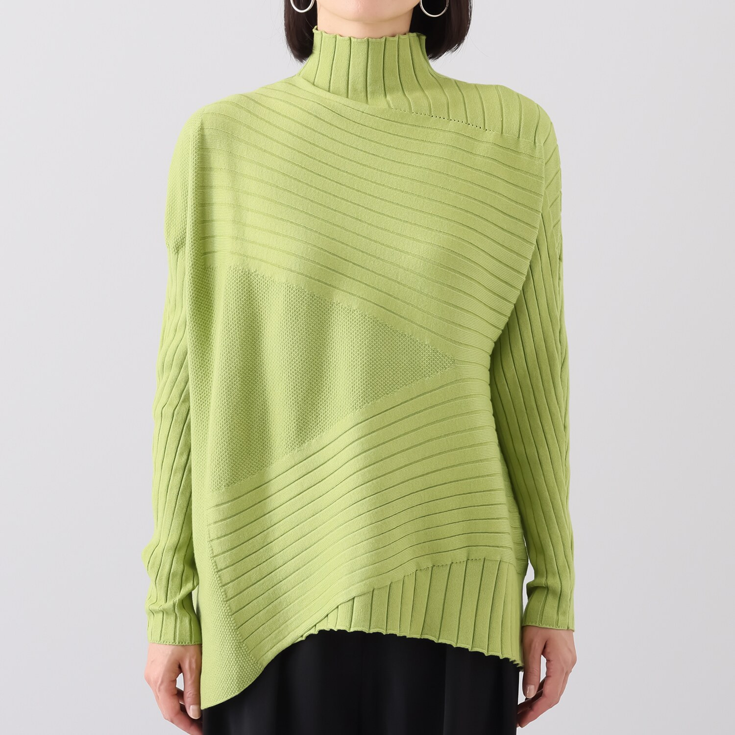 コイビトミサキ リブアクセント ニットチュニック