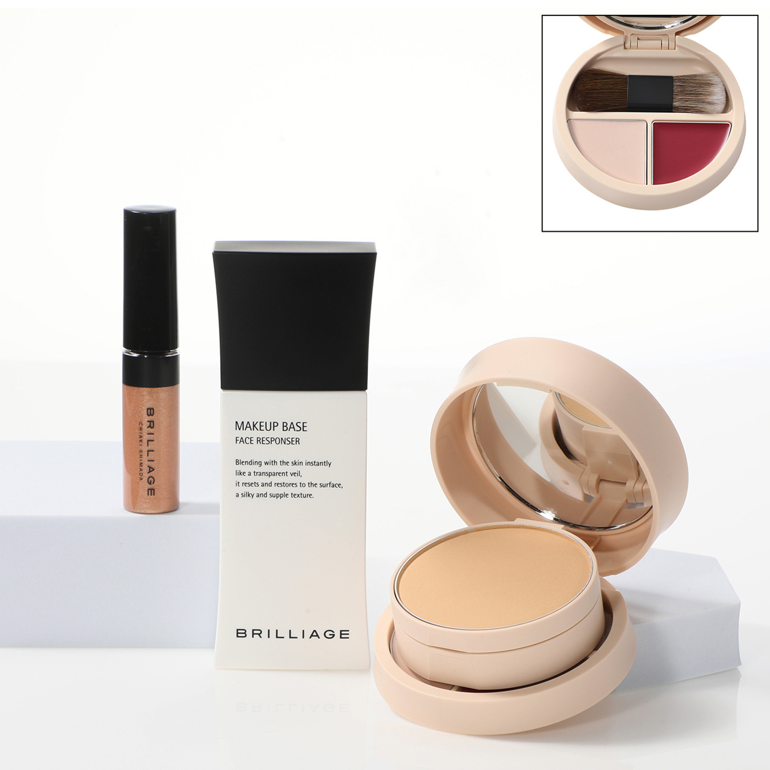 ブリリアージュ 洗練された上質肌を演出 これ一つで旬な大人顔へ パウダリーファンデ オーセンティックウーマン エアリーグロウフィット 特別セット 