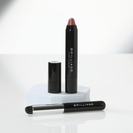 ブリリアージュ ソフトマットな質感と なめらかなテクスチャー クレヨンリップ ＜バーガンディベージュ＞ ＆フィンガーブラシ