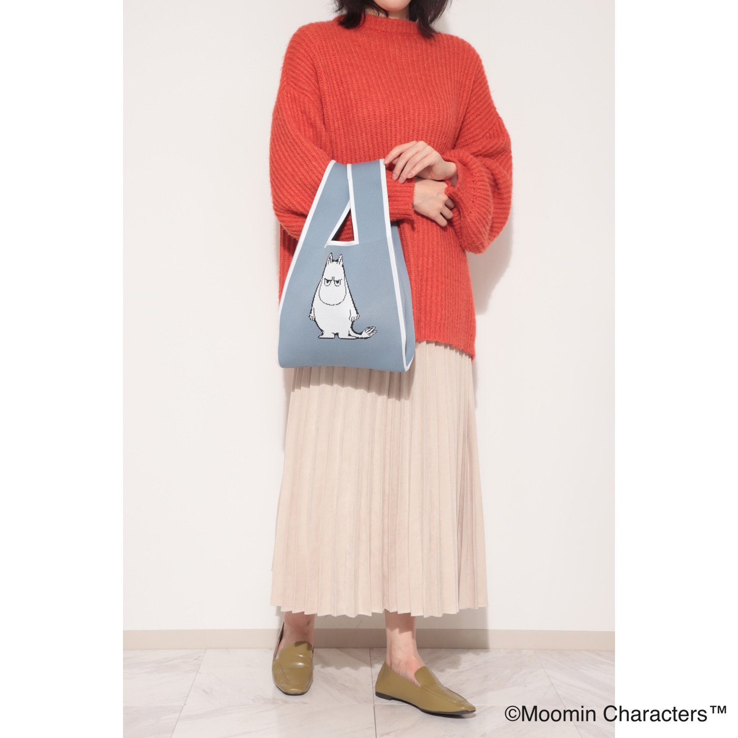 ムーミン コミックスイラスト ニットマルシェバッグ