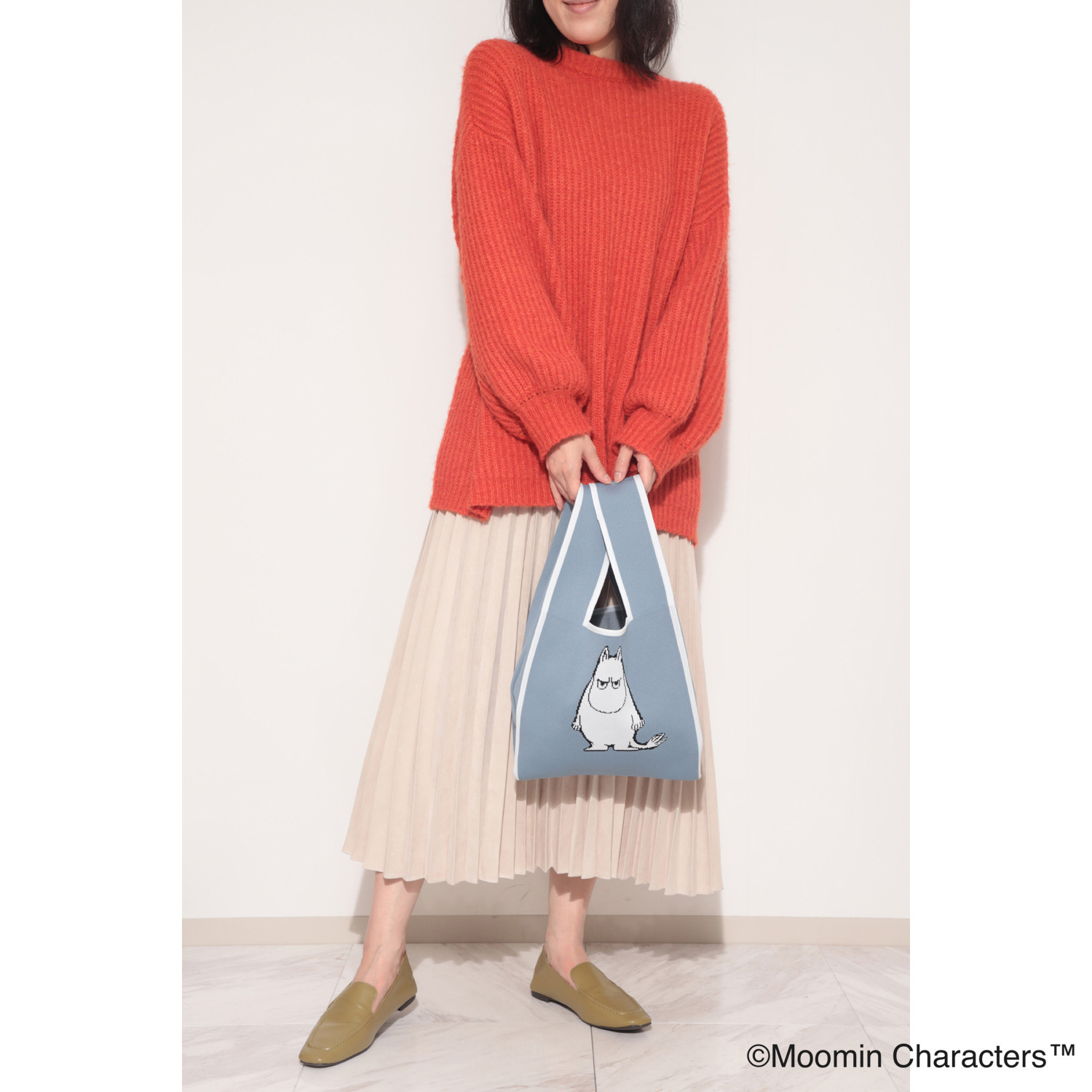 ムーミン コミックスイラスト ニットマルシェバッグ